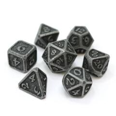 Mythica Dark Iron metal dice RPG 7 set