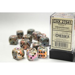 Chessex 12ct d6 16mm - Festive: Vibrant/Brown CHX27641