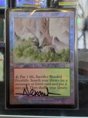 Wooded Foothills - Signed Foil - Onslaught Slight Play