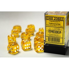 Chessex 12ct d6 16mm - Translucent: Yellow/White CHX23602