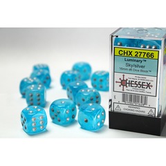 Luminary Sky/Silver 16mm d6 Dice Block CHX27766