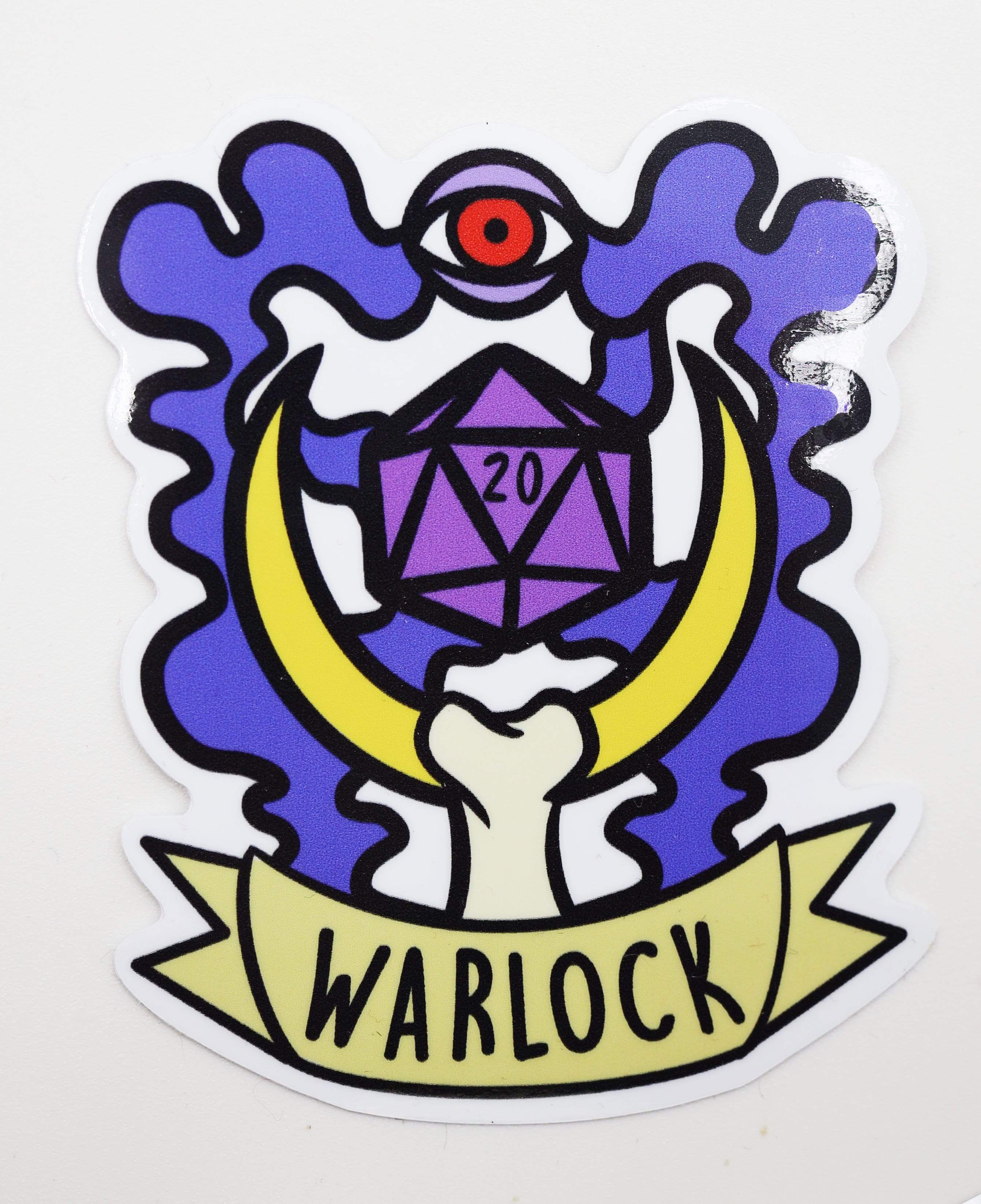 Foam Brain Games - Banner Class Sticker: Warlock