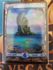 Island Judge Promo FOIL (Signed by artist in gold) - Near Mint