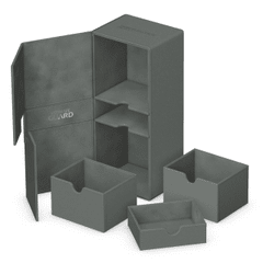 Ultimate Guard: Twin Flip'n'Tray Deck Case 266+ - Monocolor Grey
