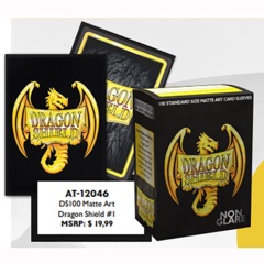 DRAGON SHIELD SLEEVES: 20TH ANNIVERSARY MATTE BLACK NON-GLARE ICONIC ART SLEEVE (BOX OF 100)