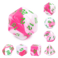 Foam Brain Games - Pink Flamingo RPG Dice Set