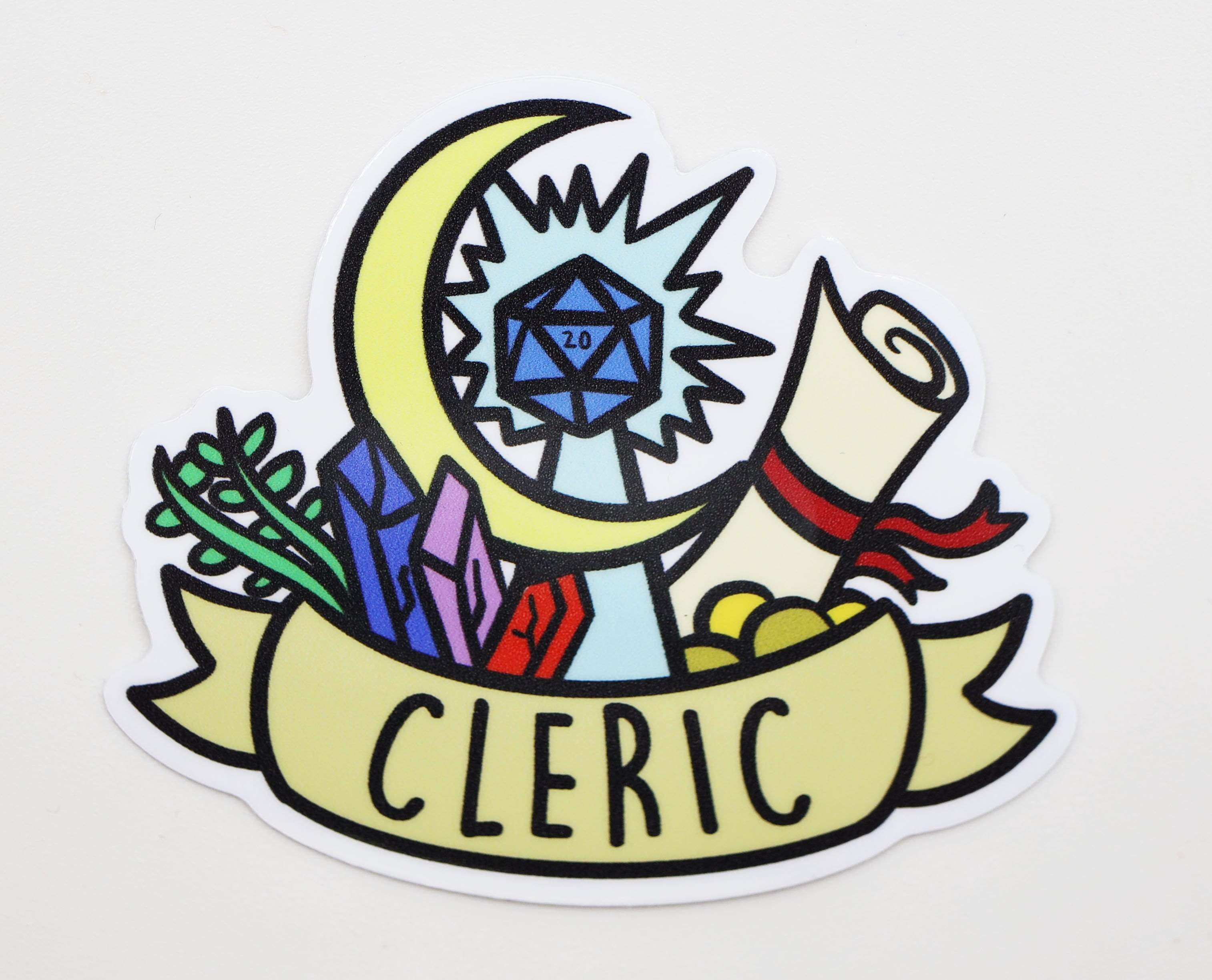Foam Brain Games - Banner Class Sticker: Cleric