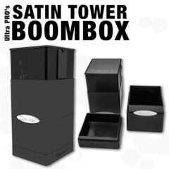 Ultra Pro Satin Tower Deck Box - Black Boom Box