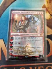 Chandra, Torch of Defiance (Signed by artist in gold) - SDCC Promo FOIL Near Mint