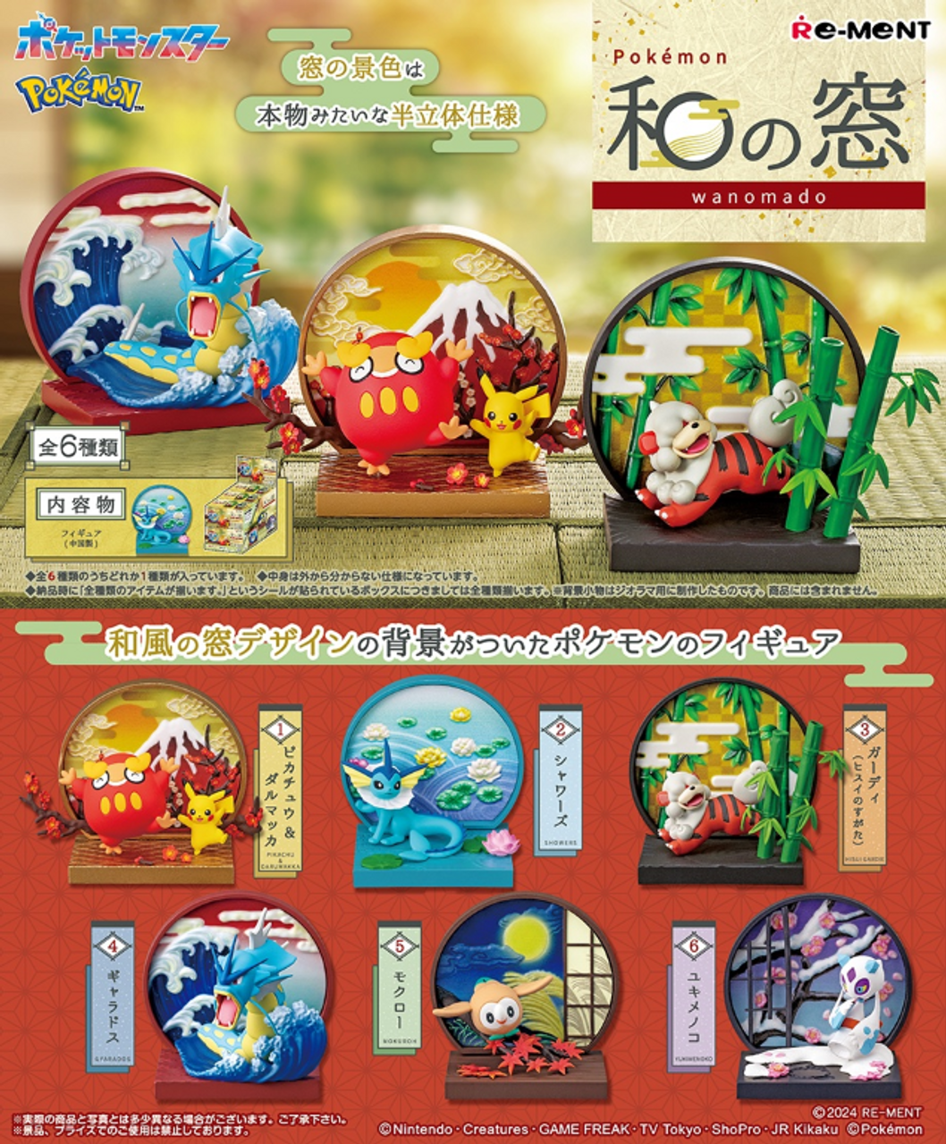 Re-Ment Pokemon - Japanese Style WIndows [Wanomado]