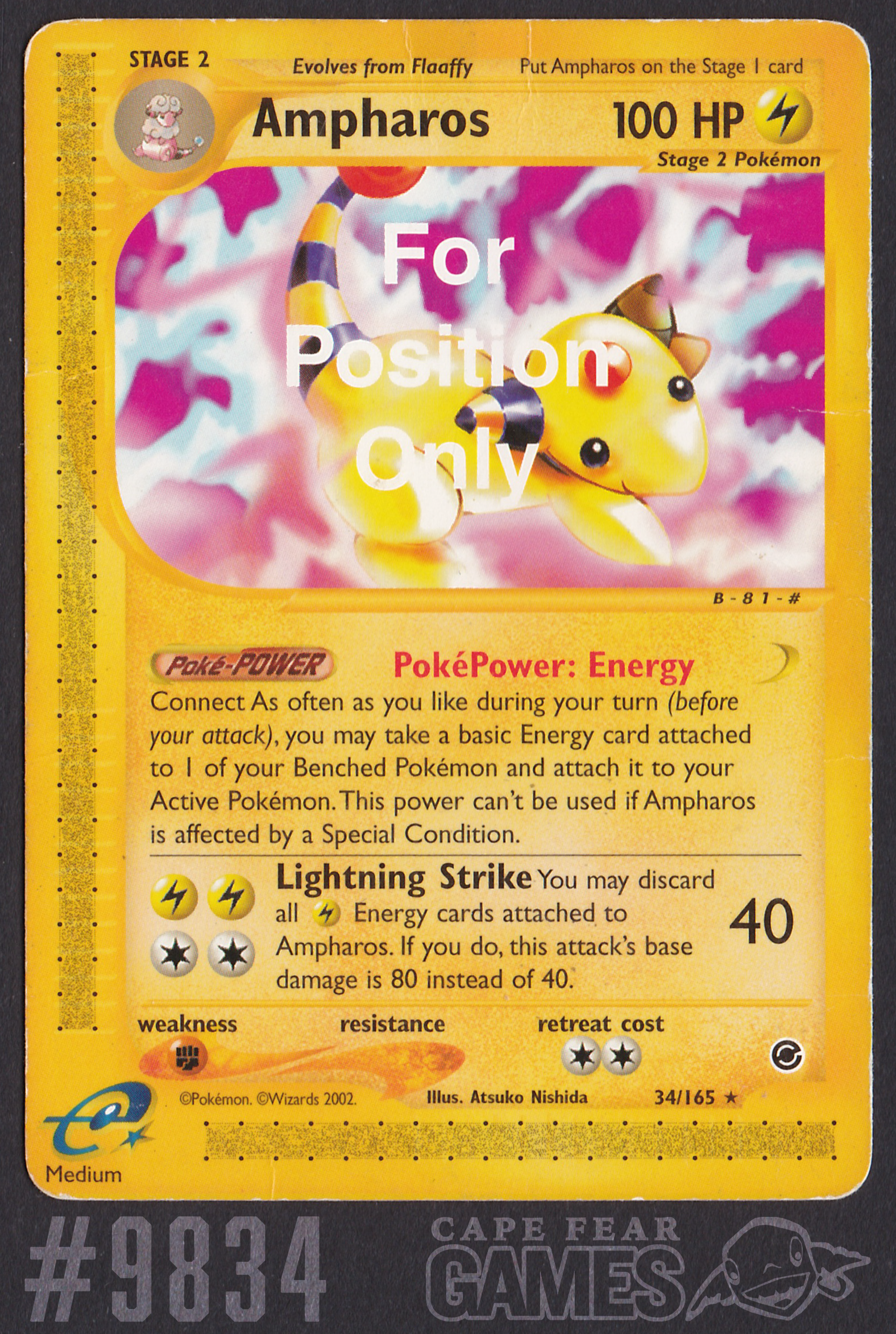 Ampharos - For Position Only - 34/165 - #9834