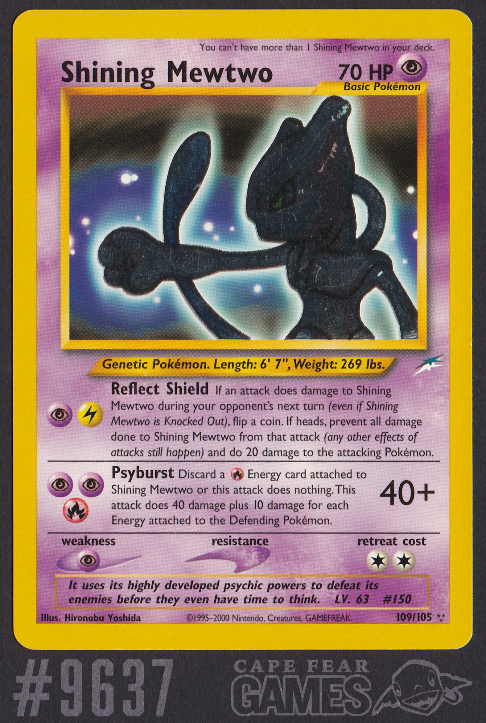 Shining Mewtwo - 109/105 - Unlimited Edition - #9637