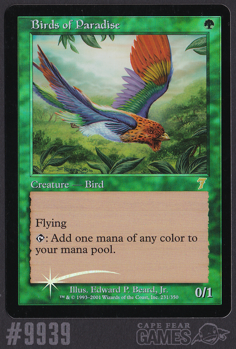 MTG Birds of Paradise - Foil #9939, Light Play, English Seventh