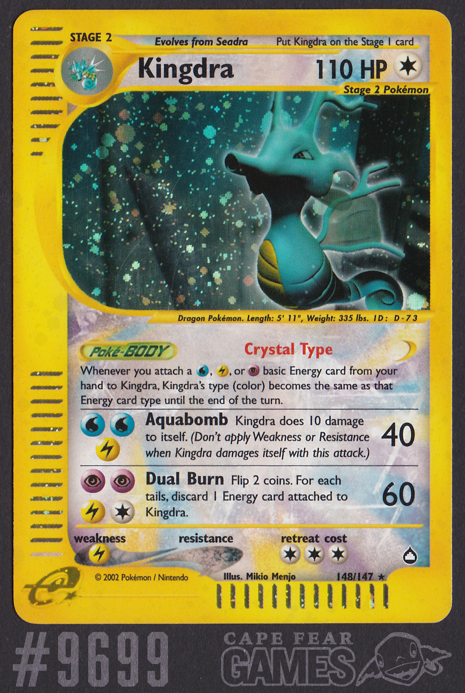 Kingdra - 148/147 - Holo Rare - #9699