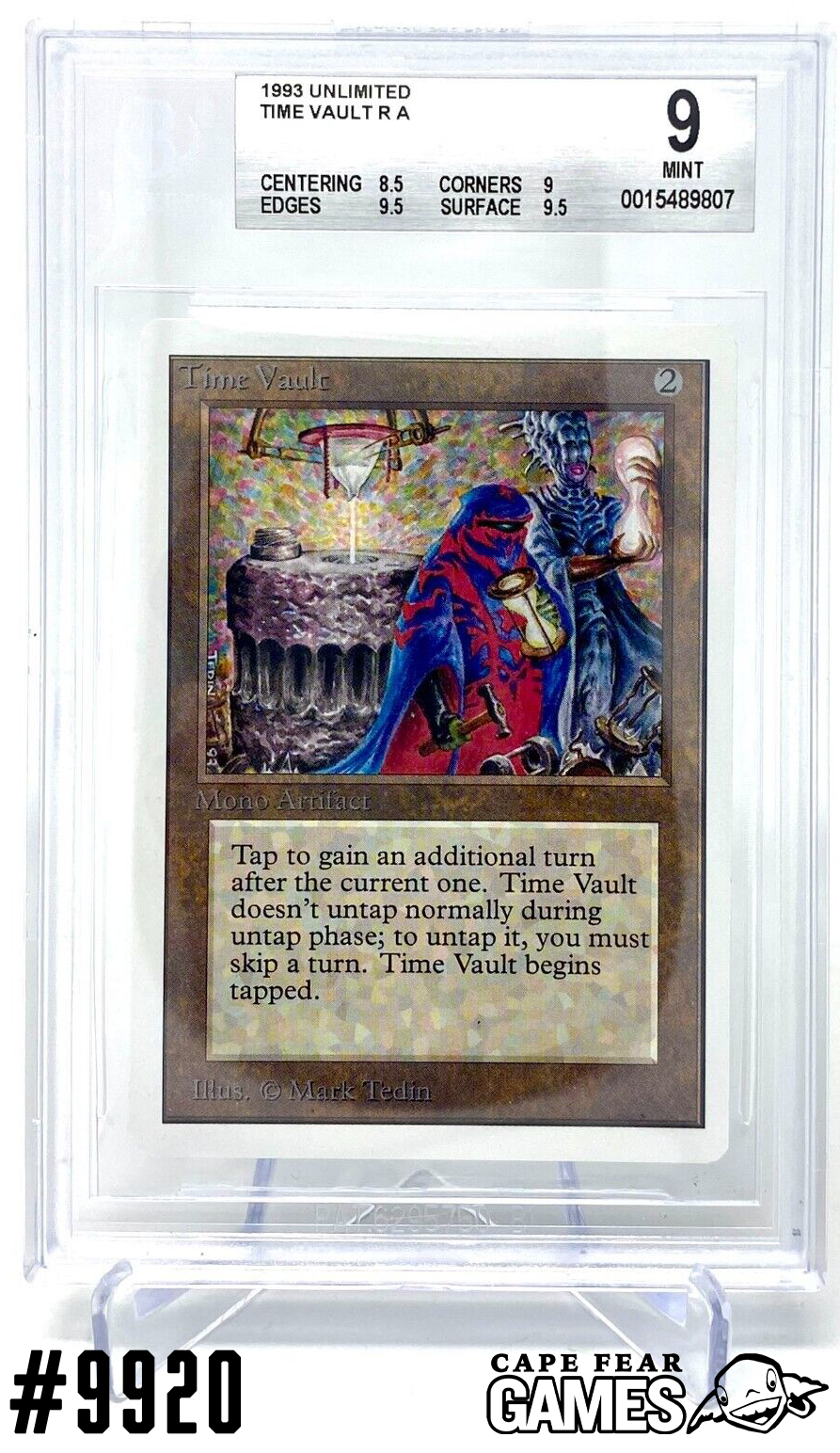 MTG Time Vault - Unlimited - BGS 9 - #9920, NM-Mint, English