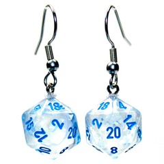 CHX54211 Chessex Manufacturing Hook Earrings BOR Icicle Mini d20