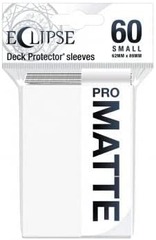 Eclipse Deck Protector Sleeves: Small Matt White