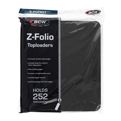 BCW SUPPLIES: Z-FOLIO FOR TOPLOADERS 4-POCKET LX BLACK (1-ZF4LX-TLCH-S-BLK)