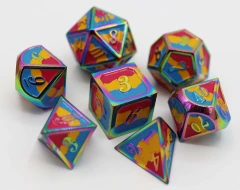 Pansexual Pride Flag - RPG Metal Dice Set