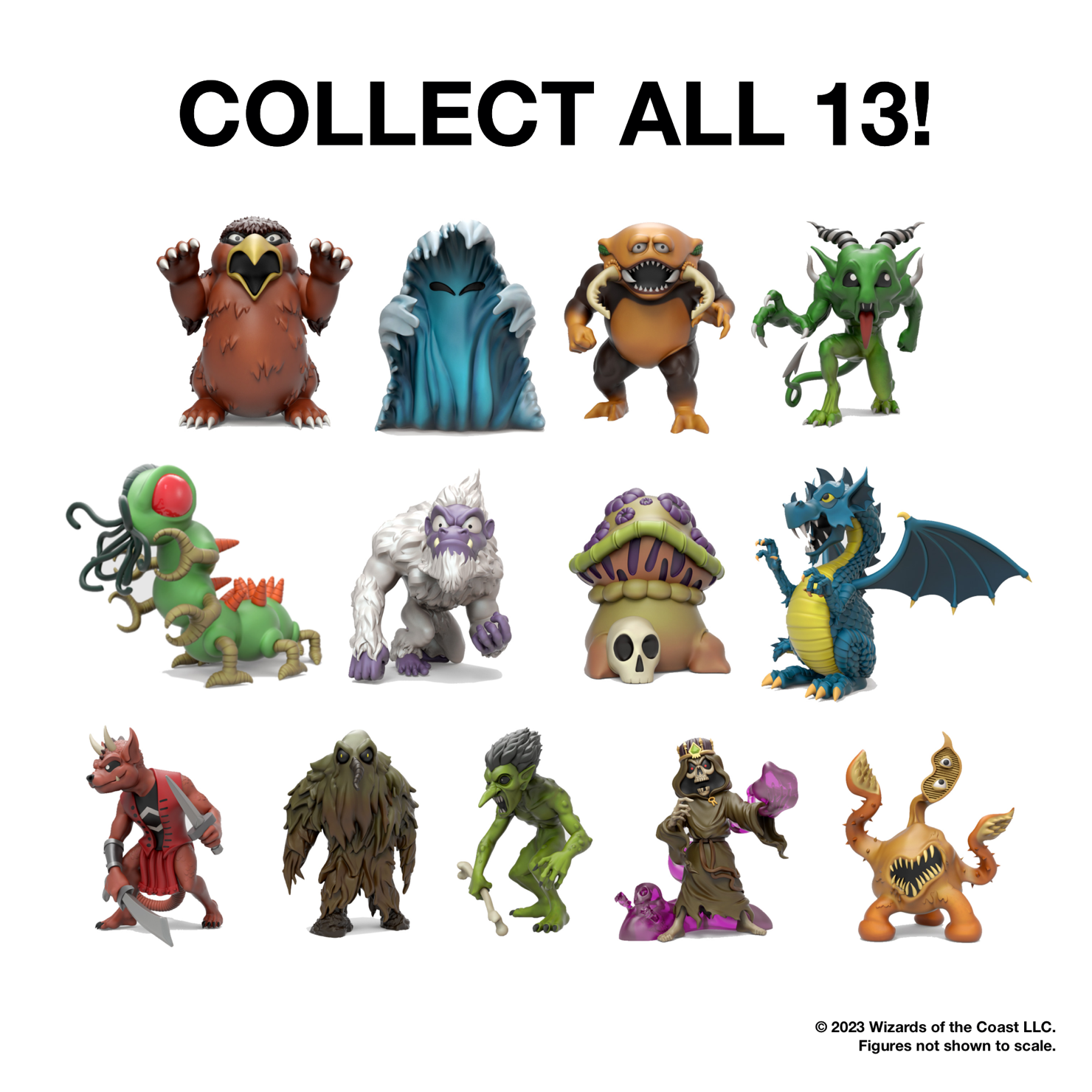 Dungeons & Dragons 3 in Vinyl Mini: Monster Series 2 Display by Kidrobot