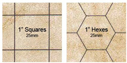 Battlemat 1 Hex & Square Reversible 23.5 x 26