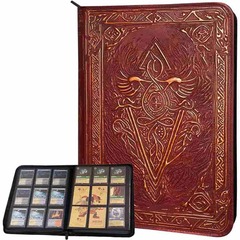 LYNX ACCESSORIES: TCG FAUX-LEATHER TRADING CARD BINDER: RED