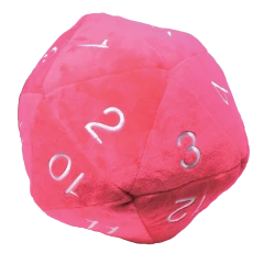 ULTRA PRO: PLUSH DICE: JUMBO D20: HOT PINK