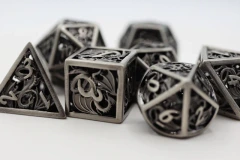 Dragon Essence: Silver - Hollow Metal RPG Dice Set