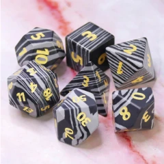 Topography - Black & Gray Stone Dice