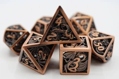 Hollow Copper Dragon RPG Metal Dice Set