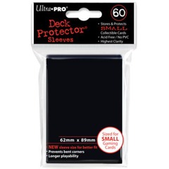 ULTRA PRO: PRO-GLOSS SMALL DECK PROTECTOR - BLACK 60CT