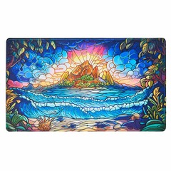 ARCANE FORTRESS: STAINED GLASS: HIDDEN ISLAND STANDARD PLAYMAT