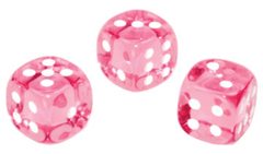 Translucent: 12mm D6 Pink/White (36) chx23814