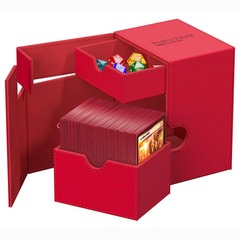 DECK CASE 133+ FLIP'N'TRAY: MONOCOLOR RED