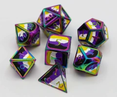 Non Binary Pride Flag - RPG Metal Dice Set