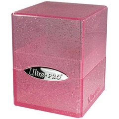 Ultra Pro Deck Box: Glitter Pink Satin Cube