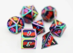 Poly Pride Flag - RPG Metal Dice Set