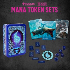 MTG: Token Set- Blue Mana Metal Token Set