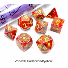 7CT LAB DICE (SERIES 5): VORTEX UNDERWORLD / YELLOW - CHX30050