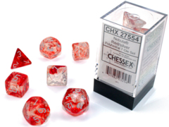 7ct Polyhedral Set - Nebula Luminary Red/silver - CHX27554