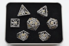 GRIM SCYTHE GREY RPG METAL DICE SET