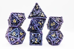 Grim Scythe: Purple - Metal RPG Dice Set