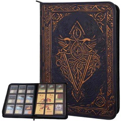 LYNX ACCESSORIES: TCG FAUX-LEATHER TRADING CARD BINDER: BLUE