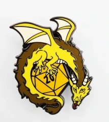 Dice Dragons Pin: Gold