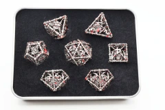 GRIM SCYTHE SANGUINE RPG METAL DICE SET