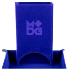 FOLD UP VELVET DICE TOWER: BLUE