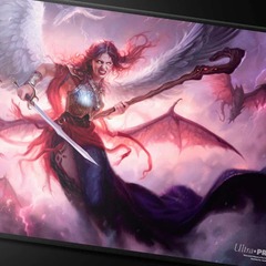 ULTRA PRO: MAGIC THE GATHERING: COMMANDER SERIES (Q1 2025 WEDGE): BLACK STITCHED PLAYMAT: KAALIA (FAN VOTE)