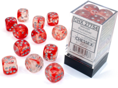 12ct 16mm d6 Nebula Red/silver Luminary - CHX27754