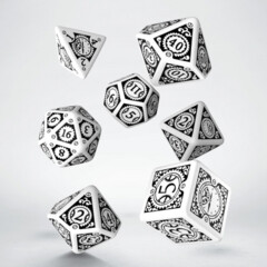 Steampunk Clockwork White & black Dice Set