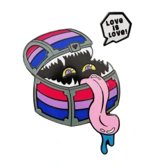 ENAMEL MIMIC PRIDE PIN - BISEXUAL